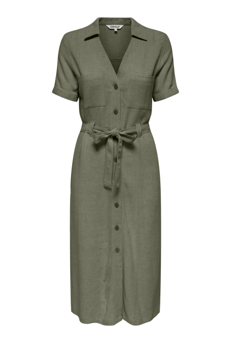 Only onlsiesta ss linen bl shirt dress p